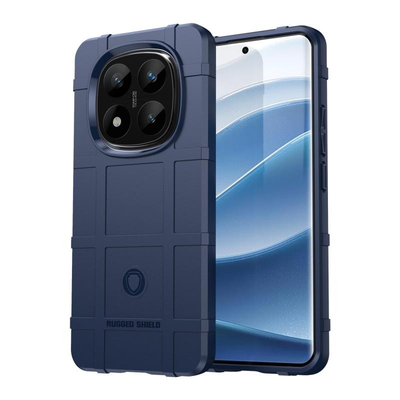 Xiaomi Redmi Note 14 Pro Plus 5G Grid Design Σκληρή Θήκη Σιλικόνης Blue
