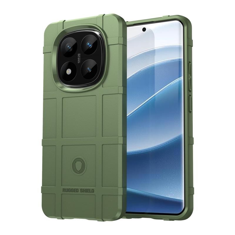 Xiaomi Redmi Note 14 Pro Plus 5G Grid Design Σκληρή Θήκη Σιλικόνης Green