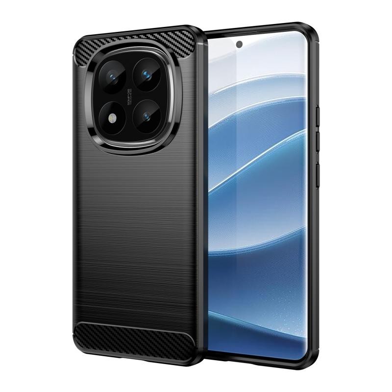 Xiaomi Redmi Note 14 Pro Plus 5G Carbon Fiber Θήκη Σιλικόνης Black
