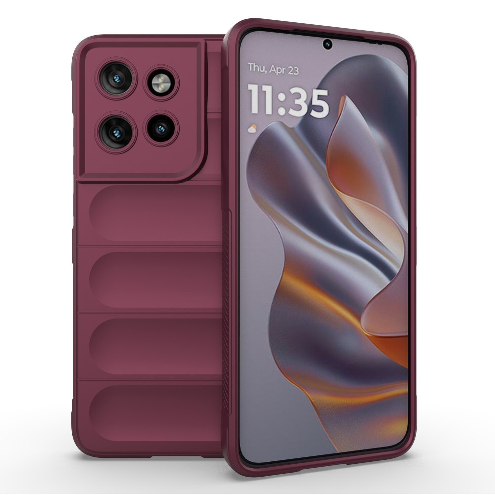 Motorola Edge 50 Neo/Edge 60 Neo Magic Shield Θήκη Σιλικόνης Wine Red