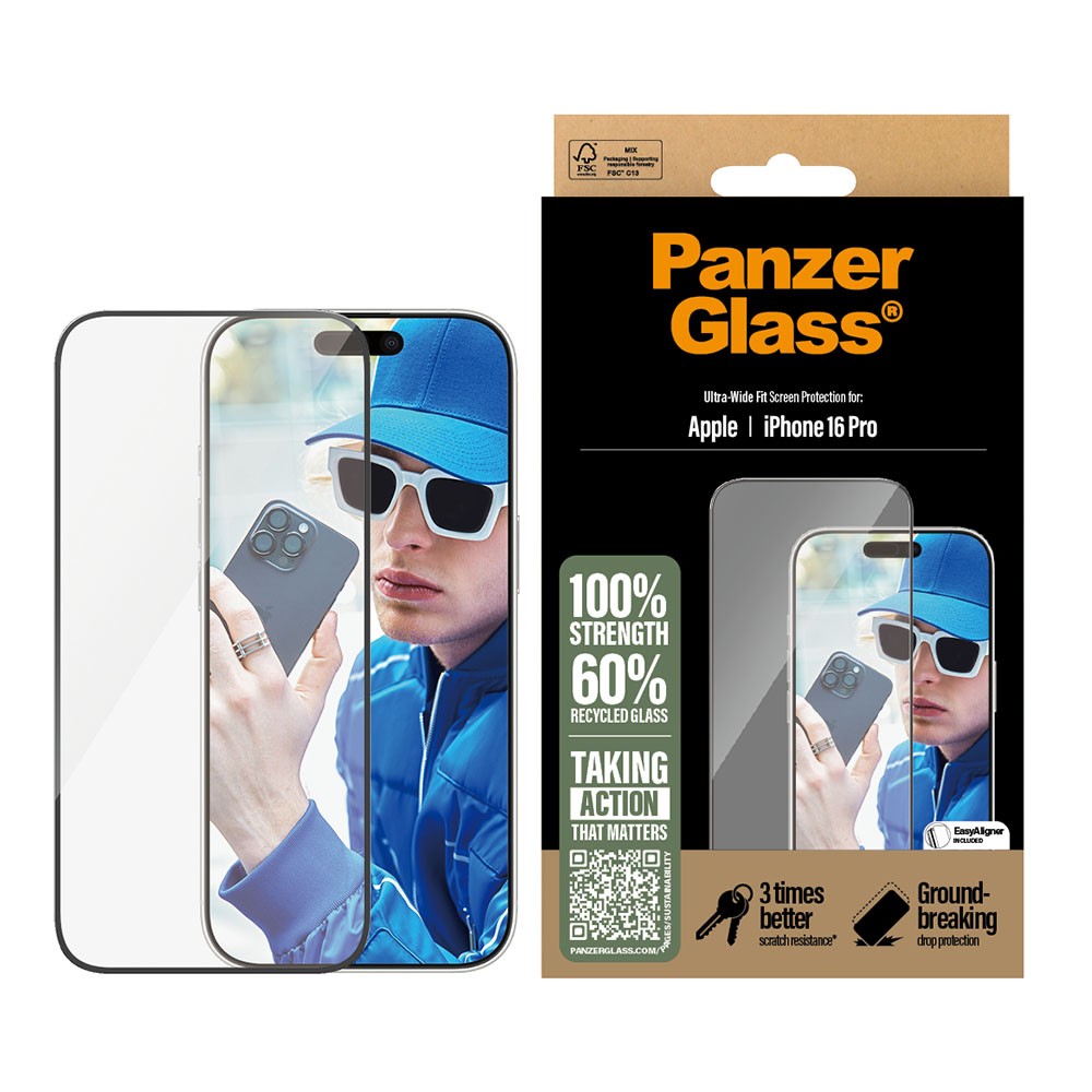 Apple iPhone 16 Pro PanzerGlass Screen Protector/Ultra-Wide Fit Transparent
