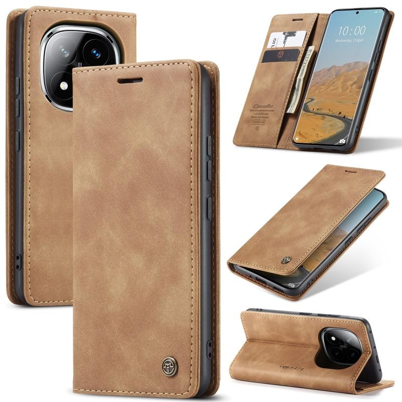 Xiaomi Redmi Note 14 Pro 5G/Poco X7 5G CaseMe 013 Retro Θήκη Βιβλίο Brown