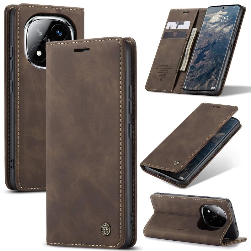 Xiaomi Redmi Note 14 Pro 5G/Poco X7 5G CaseMe 013 Retro Θήκη Βιβλίο Coffee