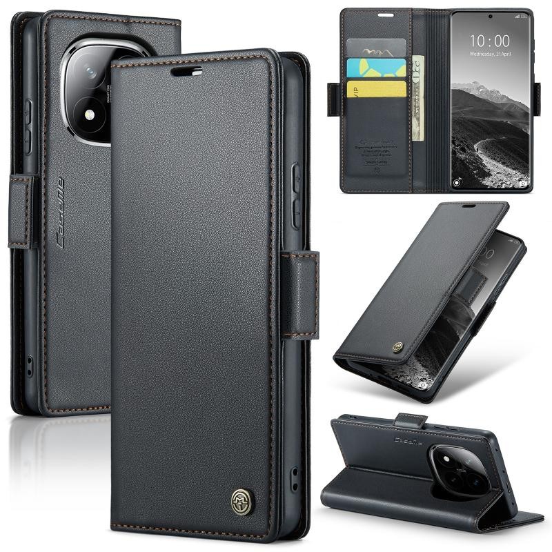 Xiaomi Redmi Note 14 Pro 5G/Poco X7 5G CaseMe 023 Luminus Θήκη Πορτοφόλι Black