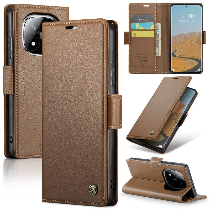 Xiaomi Redmi Note 14 Pro 5G/Poco X7 5G CaseMe 023 Luminus Θήκη Πορτοφόλι Brown