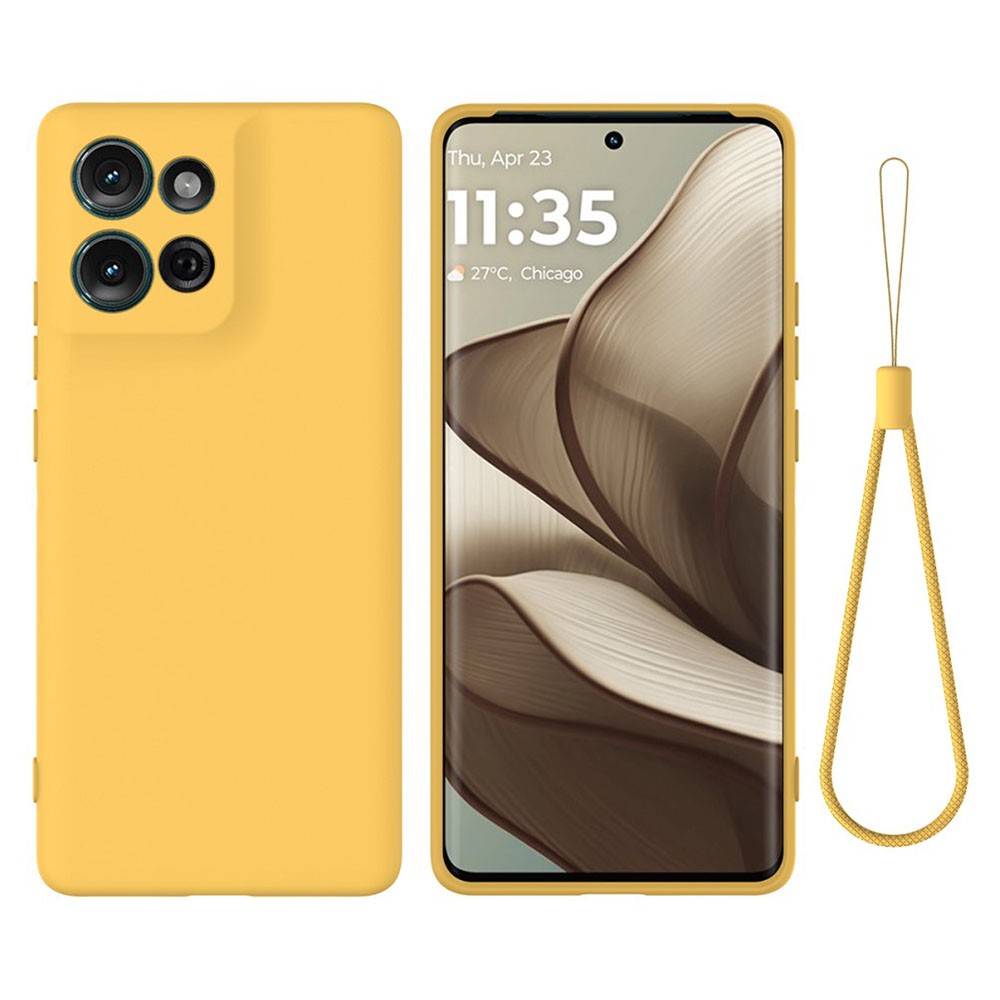Motorola Moto G75 5G Solid Color Θήκη Σιλικόνης Yellow