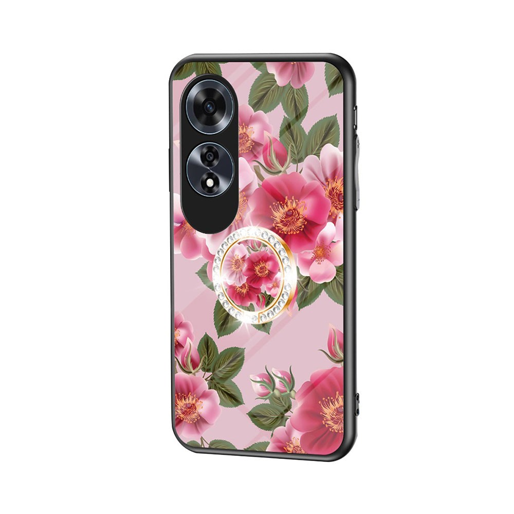 Oppo A60 4G Flower Pattern Θήκη Σιλικόνης με Δαχτυλίδι Glamorous Peony