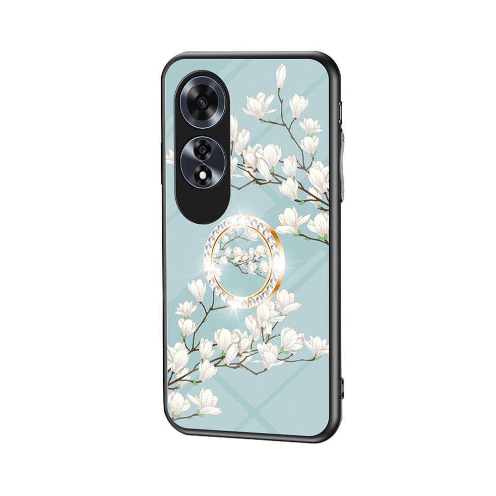 Oppo A60 4G Flower Pattern Θήκη Σιλικόνης με Δαχτυλίδι Gardenia