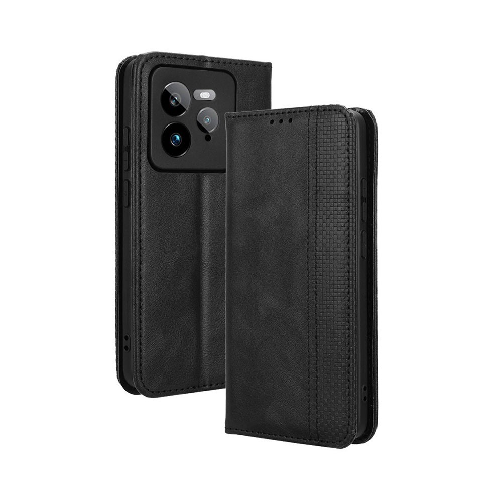 Realme GT 7 Pro 5G Retro Θήκη Βιβλίο Black