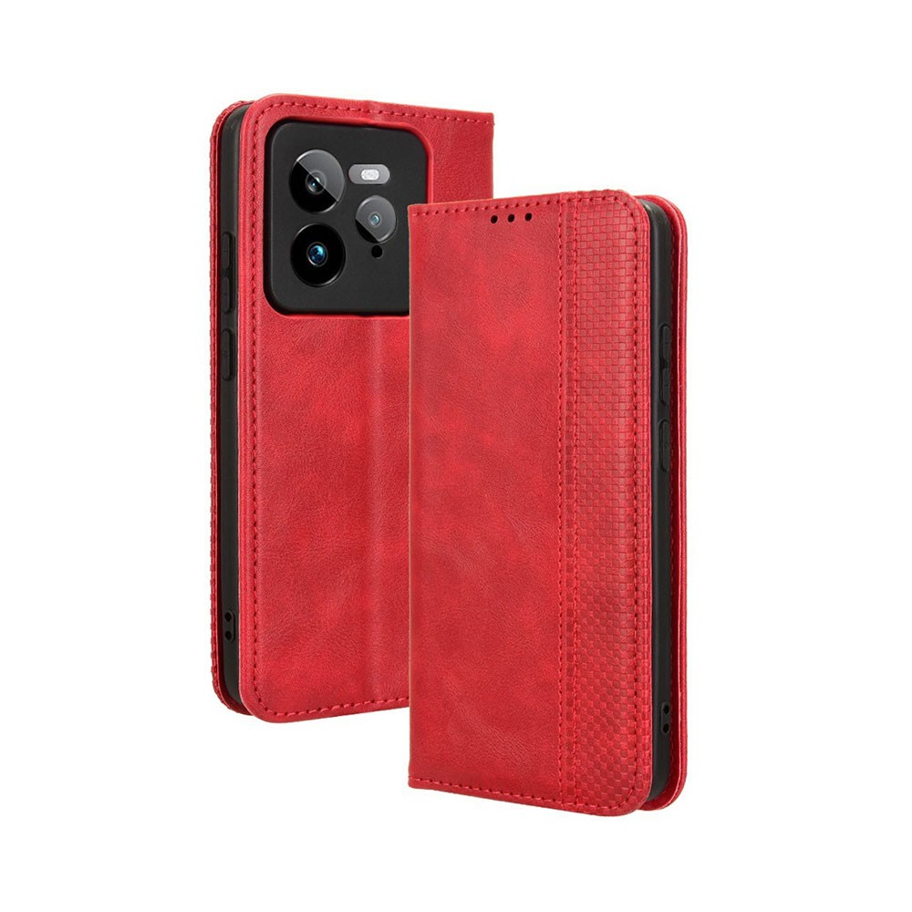 Realme GT 7 Pro 5G Retro Θήκη Βιβλίο Red