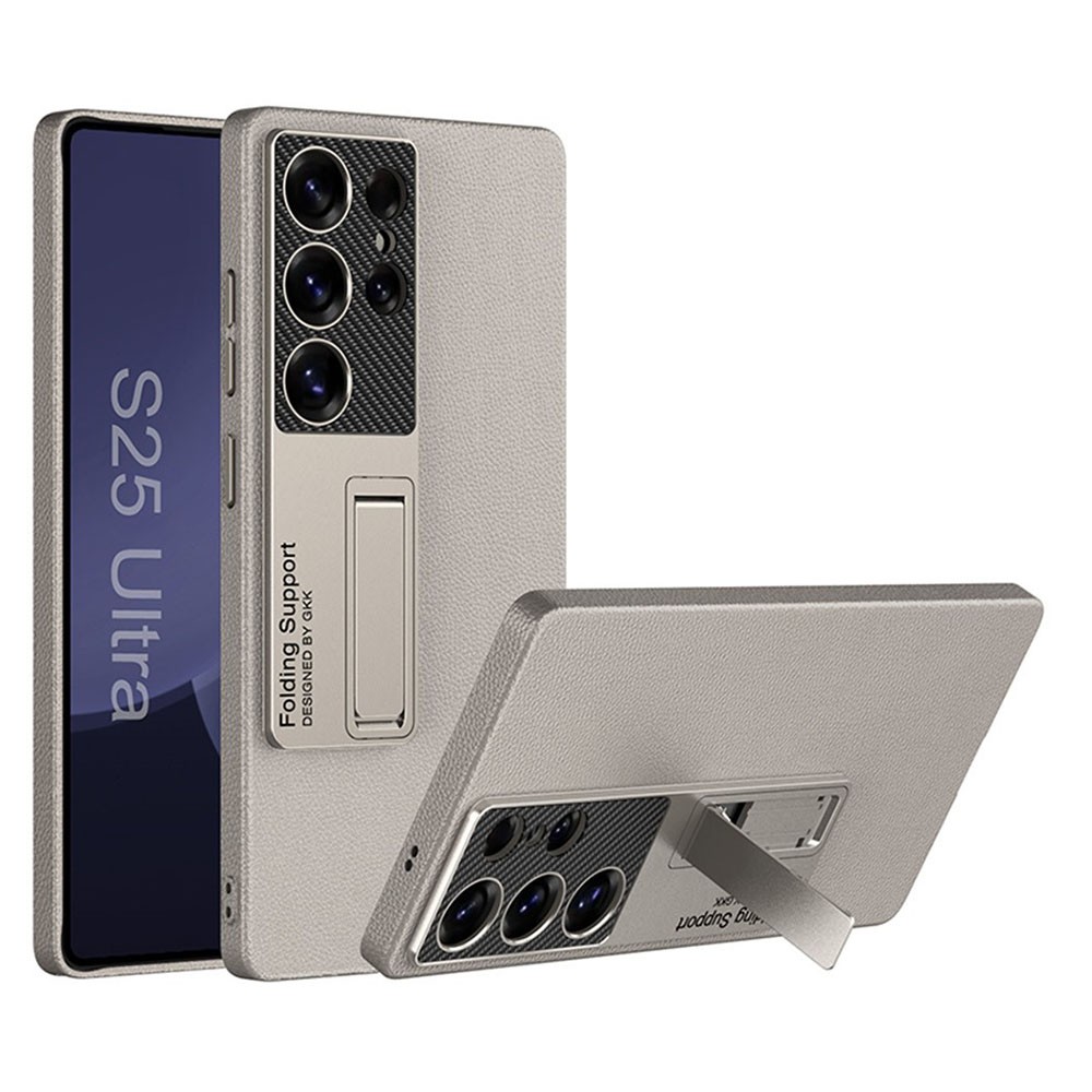 Samsung Galaxy S25 Ultra 5G GKK Σκληρή Θήκη με Στήριγμα Titanium Grey