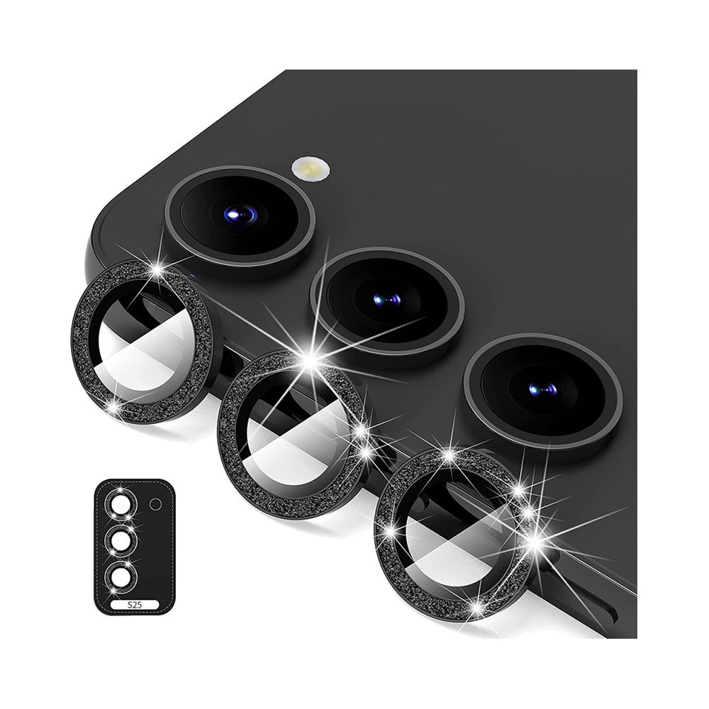 Samsung Galaxy S25 5G ENKAY Κρίκοι Προστασίας για Κάμερα - Lens Protector Rings Black
