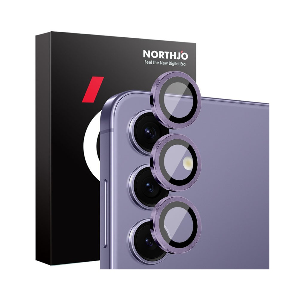 Samsung Galaxy S25 Plus 5G NORTHJO Κρίκοι Προστασίας για Κάμερα - Lens Protector Rings Purple