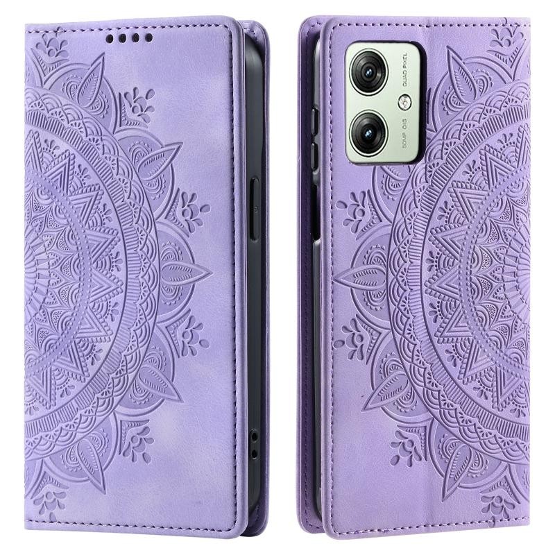 Motorola Moto G54 5G Mandala Flower Θήκη Βιβλίο Purple