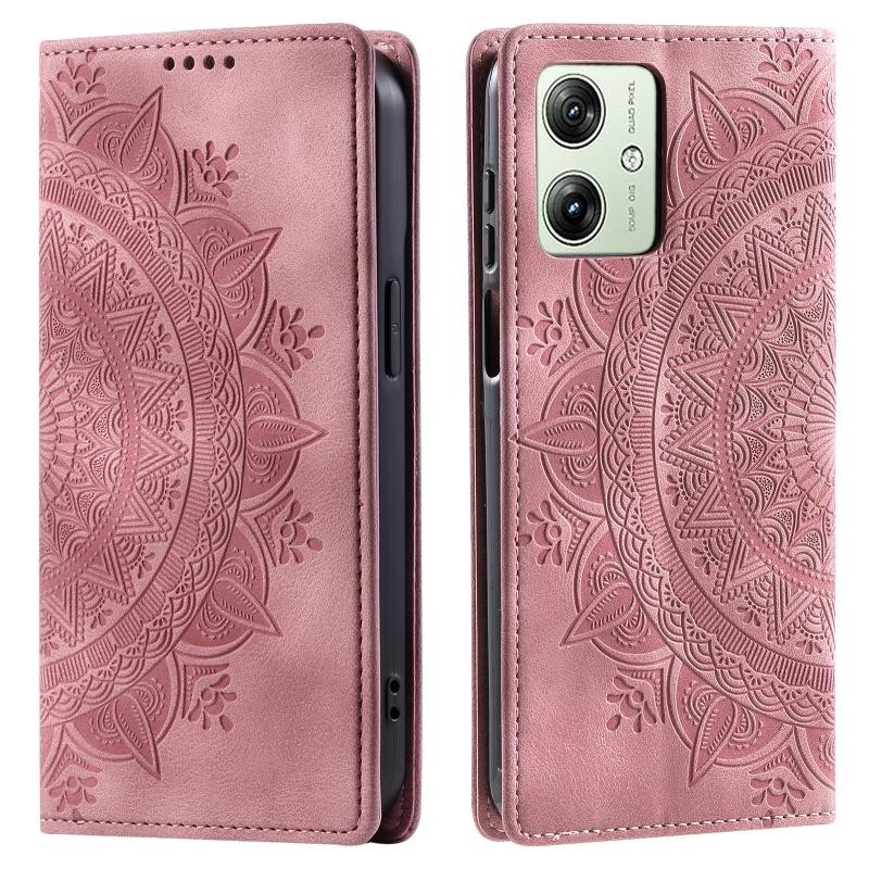 Motorola Moto G54 5G Mandala Flower Θήκη Βιβλίο Pink