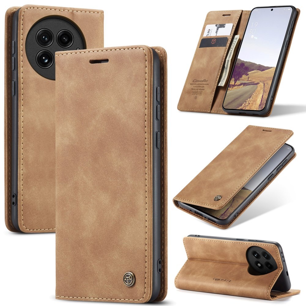 OnePlus 13 5G CaseMe 013 Retro Θήκη Βιβλίο Brown