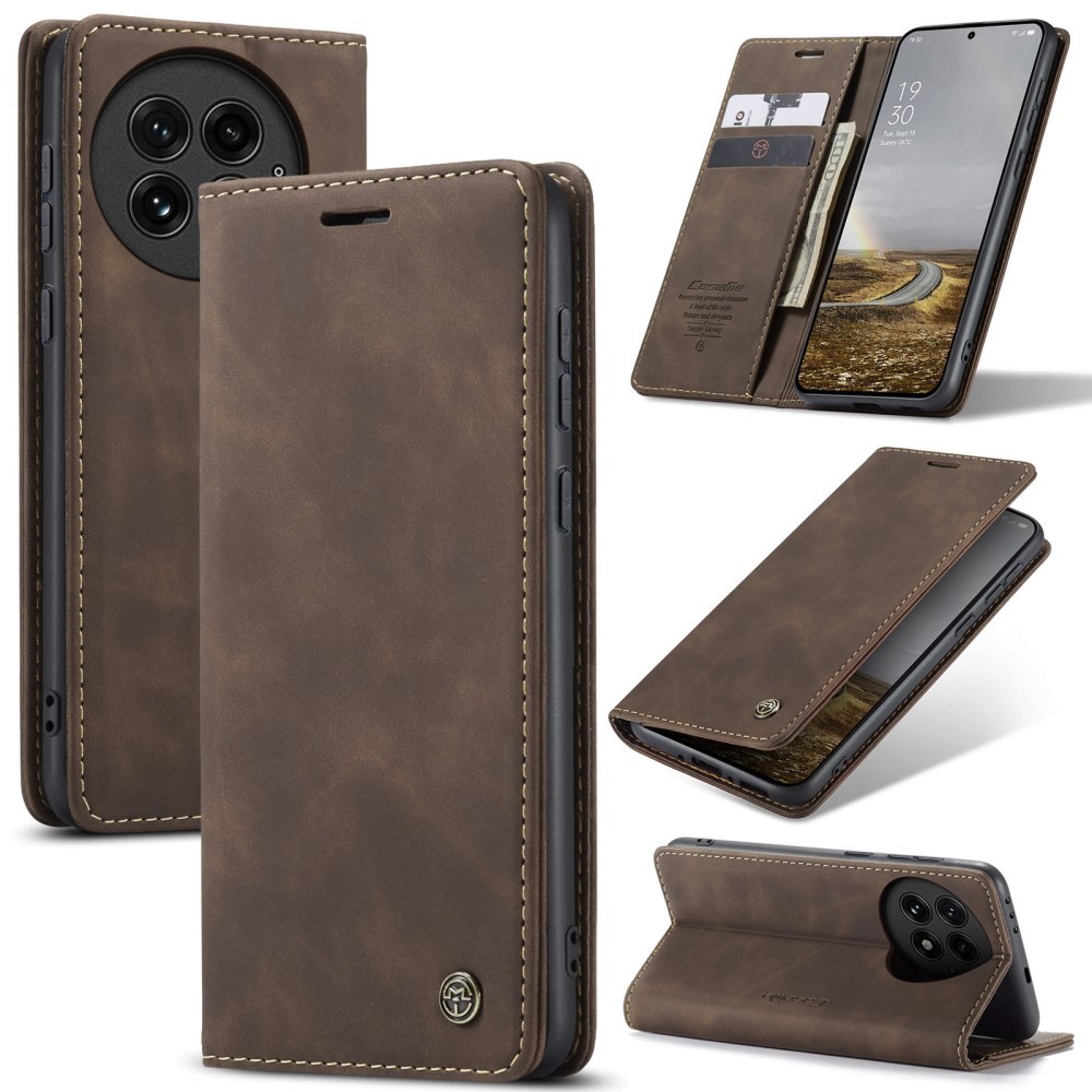 OnePlus 13 5G CaseMe 013 Retro Θήκη Βιβλίο Coffee