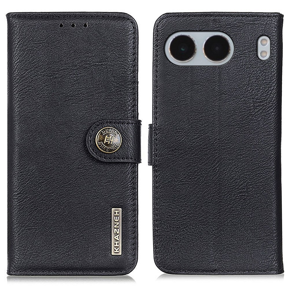 OnePlus Nord 4 5G KHAZNEH Cowhide Θήκη Πορτοφόλι Black