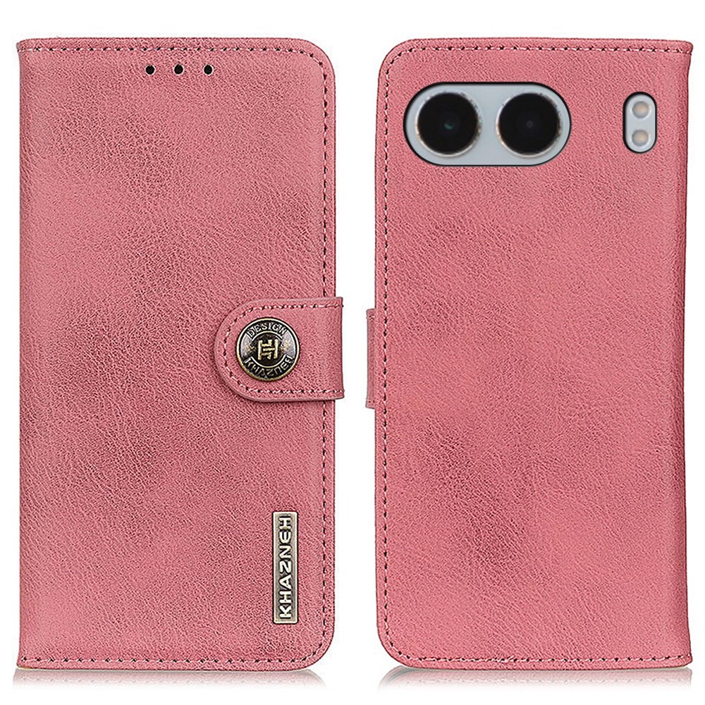 OnePlus Nord 4 5G KHAZNEH Cowhide Θήκη Πορτοφόλι Pink