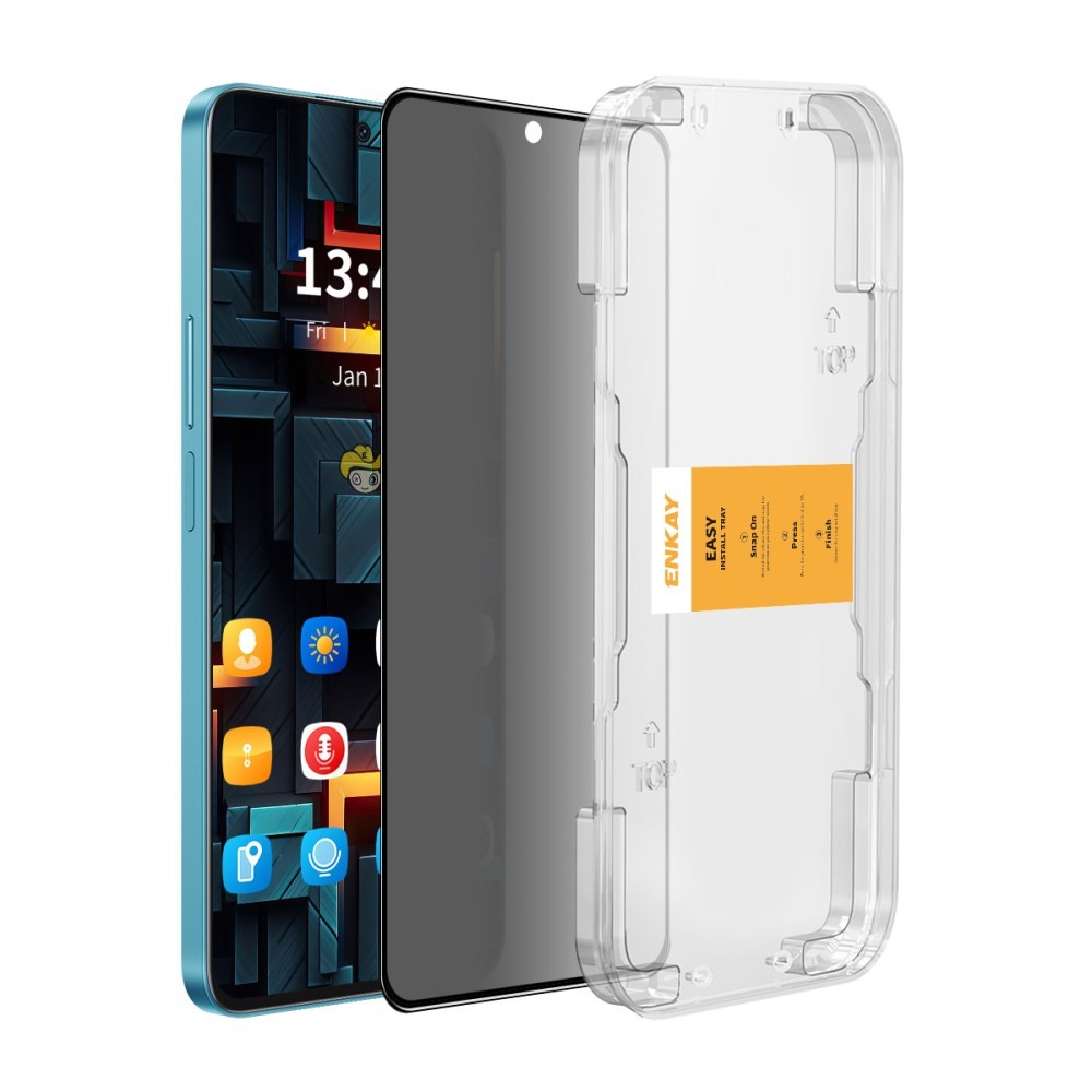 OnePlus Nord 4 5G ENKAY Easy Install Privacy Full Tempered Glass με Οδηγό Τοποθέτησης Black