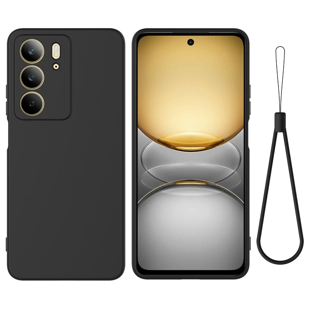 Realme C75 4G Solid Color Θήκη Σιλικόνης Black