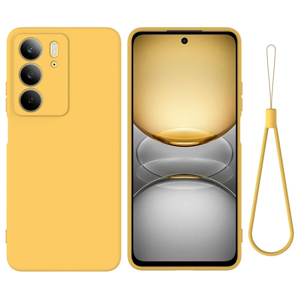 Realme C75 4G Solid Color Θήκη Σιλικόνης Yellow