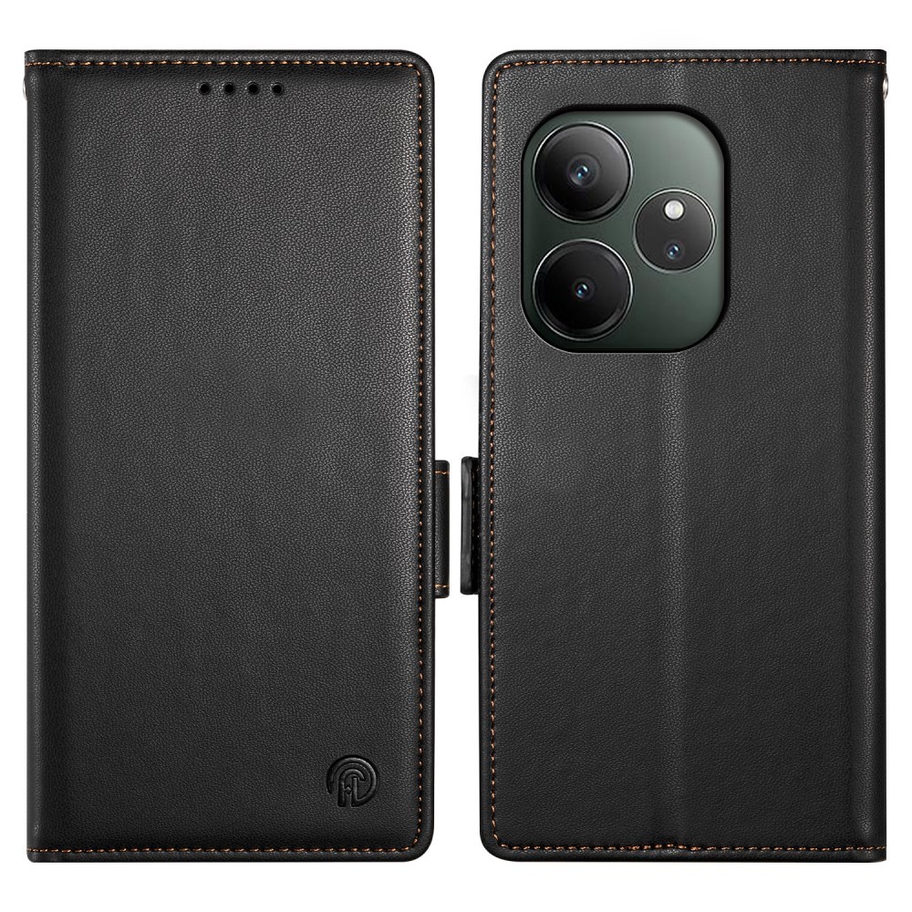 Realme GT 6 5G / GT 6T 5G DF 010 Shine Θήκη Πορτοφόλι Black