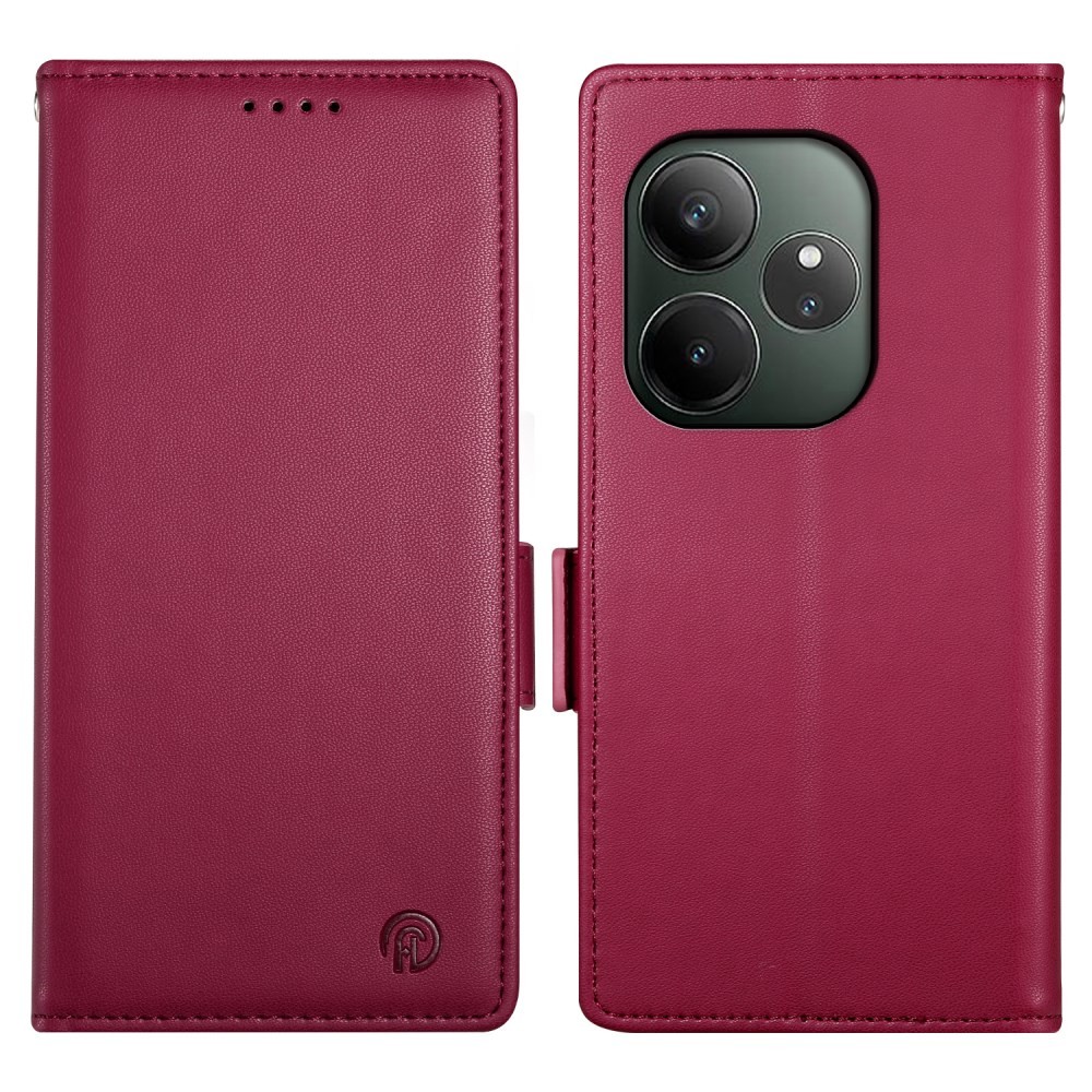 Realme GT 6 5G / GT 6T 5G DF 010 Shine Θήκη Πορτοφόλι Wine Red