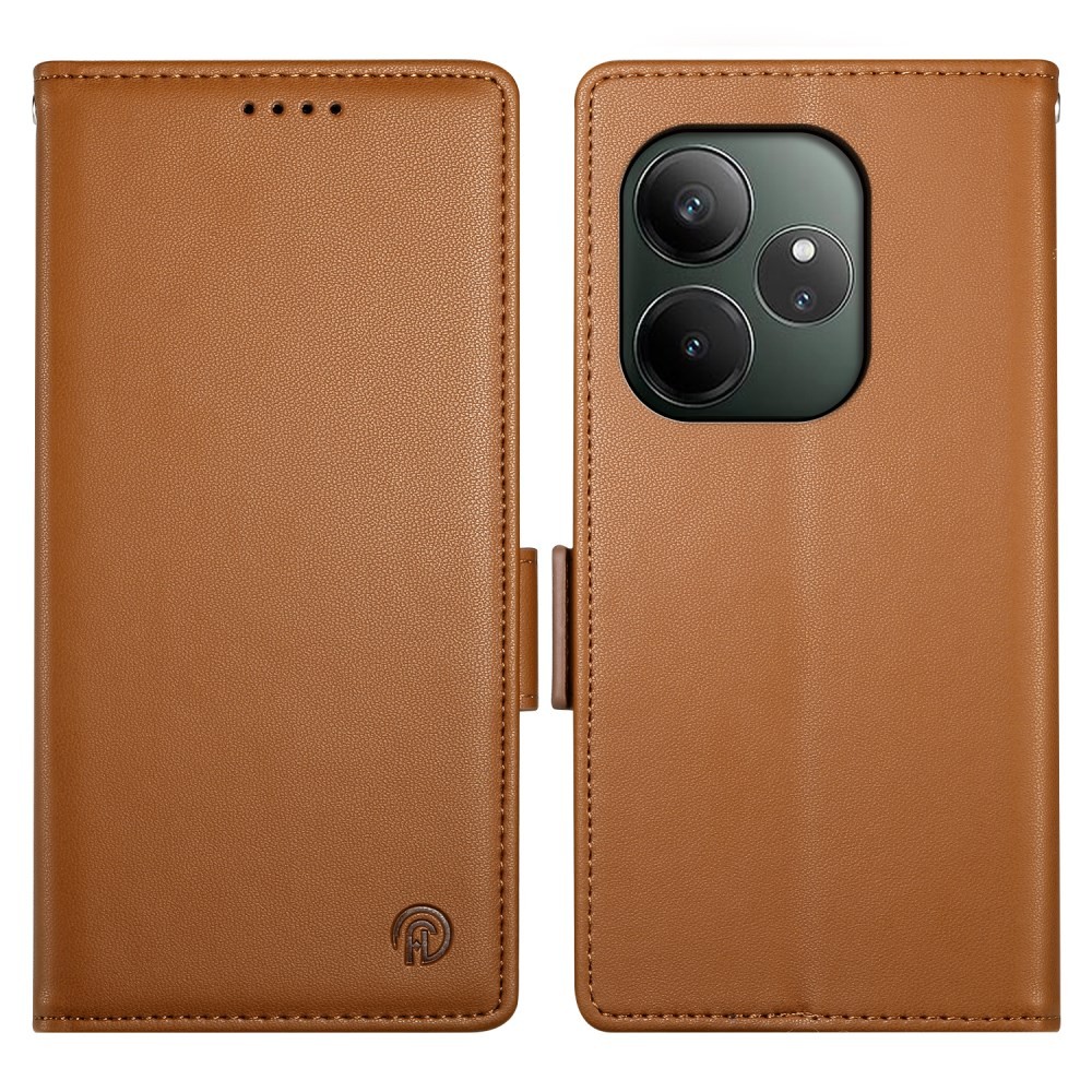 Realme GT 6 5G / GT 6T 5G DF 010 Shine Θήκη Πορτοφόλι Brown