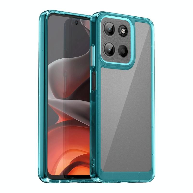 Motorola Moto G15 4G Clear Acrylic Σκληρή Θήκη Σιλικόνης Transparent Blue
