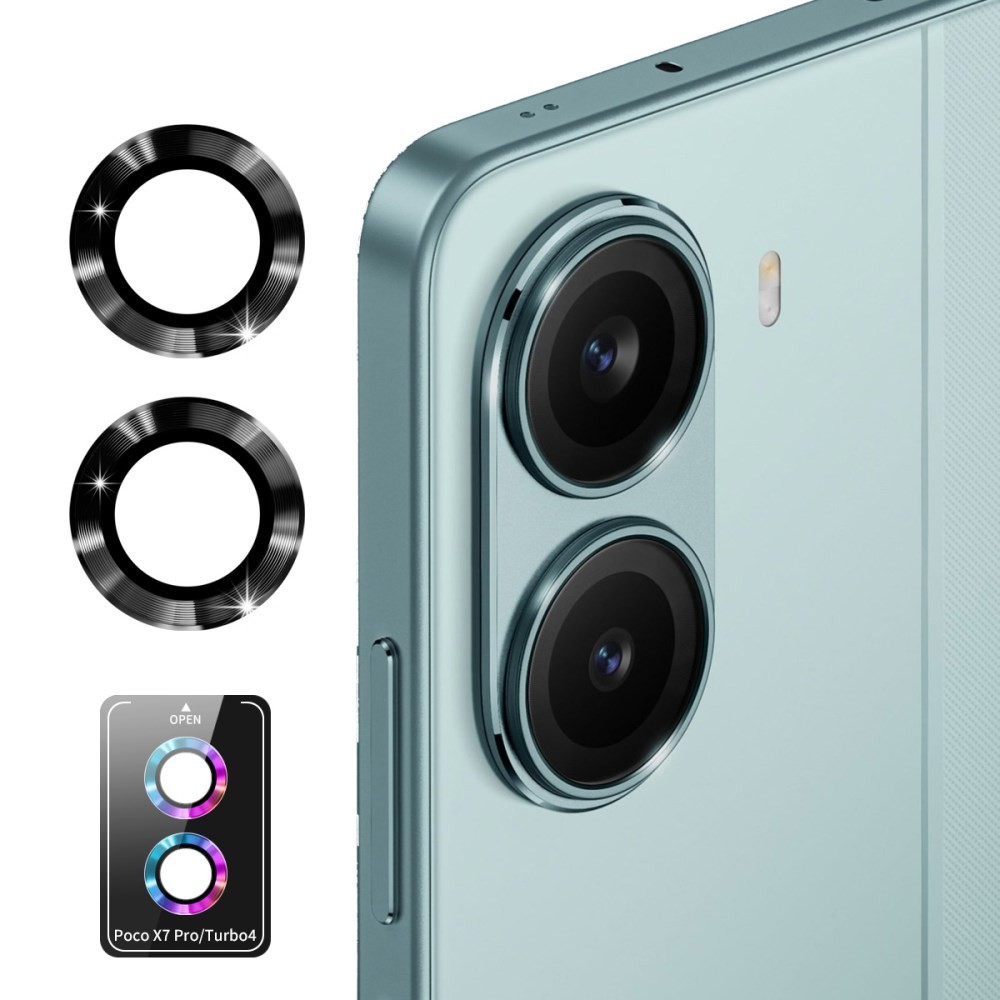 Xiaomi Poco X7 Pro 5G ENKAY Κρίκοι Προστασίας για Κάμερα - Lens Protector Rings Black
