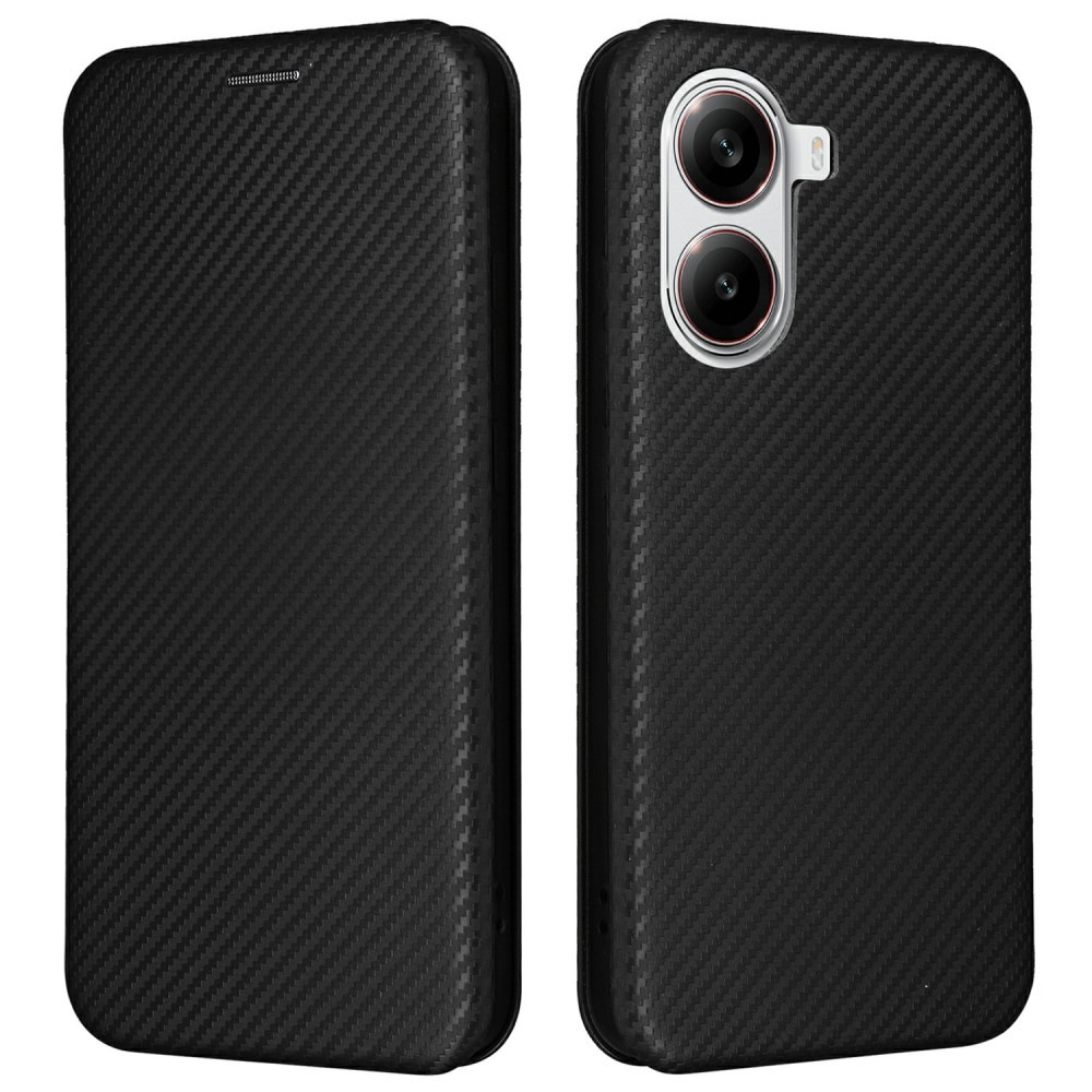 Xiaomi Poco X7 Pro 5G Carbon Fiber Θήκη Βιβλίο Black