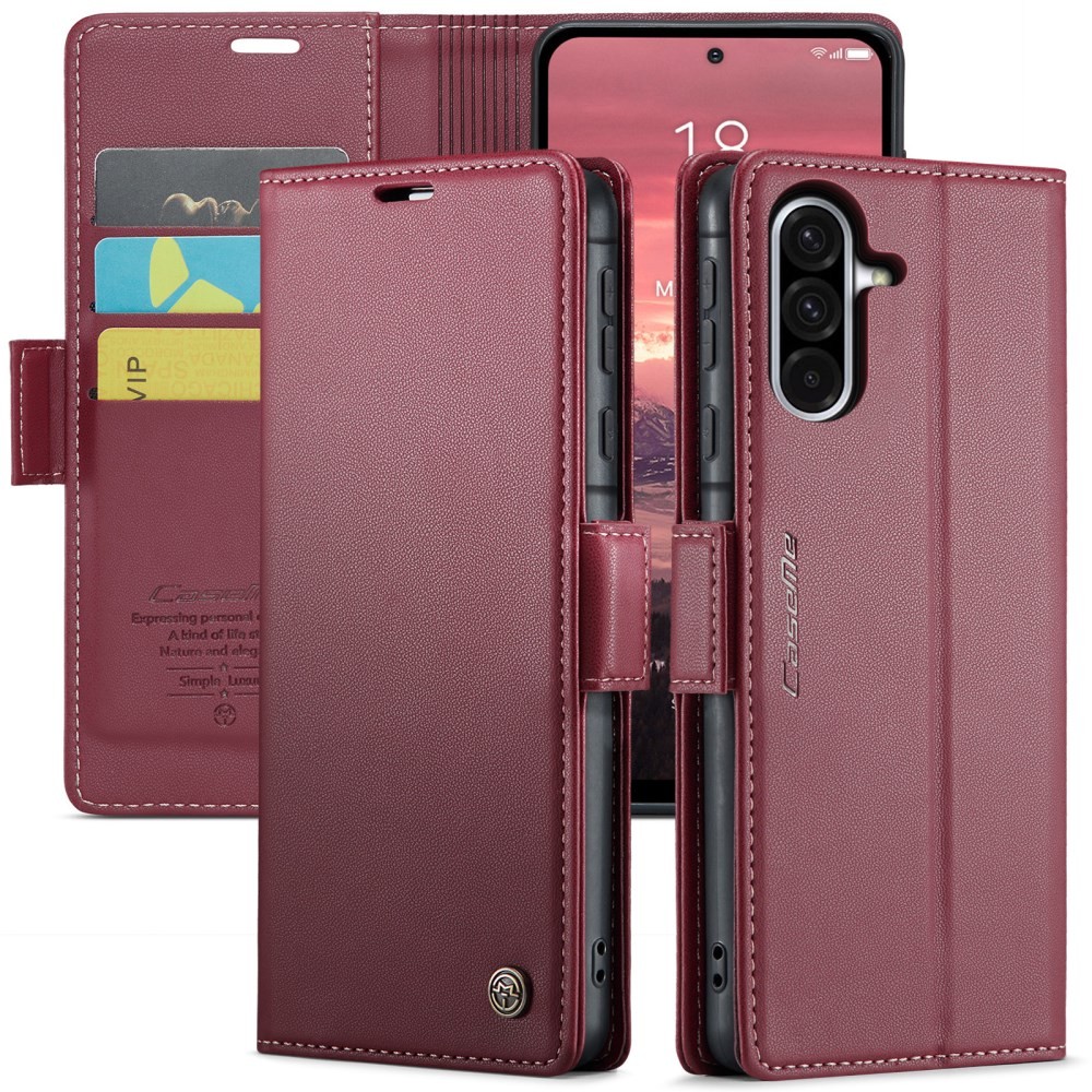 Samsung Galaxy A36 5G CaseMe 023 Luminus Θήκη Πορτοφόλι Wine Red
