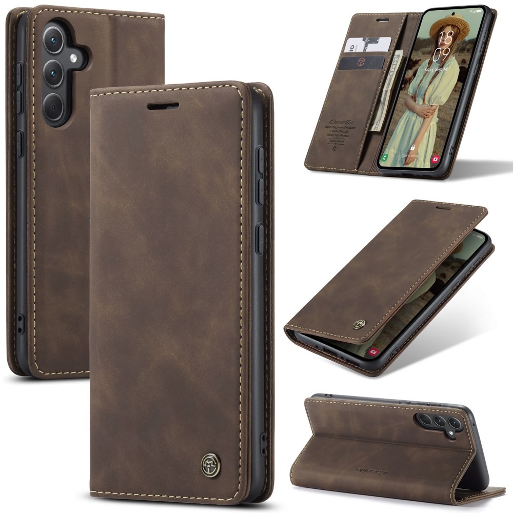 Samsung Galaxy A56 5G CaseMe 013 Retro Θήκη Βιβλίο Coffee