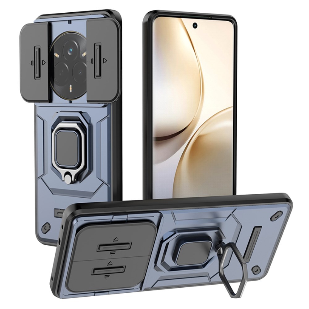 Realme 14 Pro 5G Sliding Camshield Σκληρή Θήκη με Δαχτυλίδι Blue