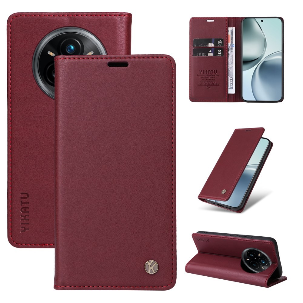 Realme 14 Pro Plus 5G YIKATU YK-001 Θήκη Βιβλίο Wine Red