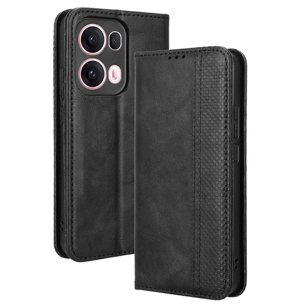 Oppo Reno13 Pro 5G Retro Θήκη Βιβλίο Black