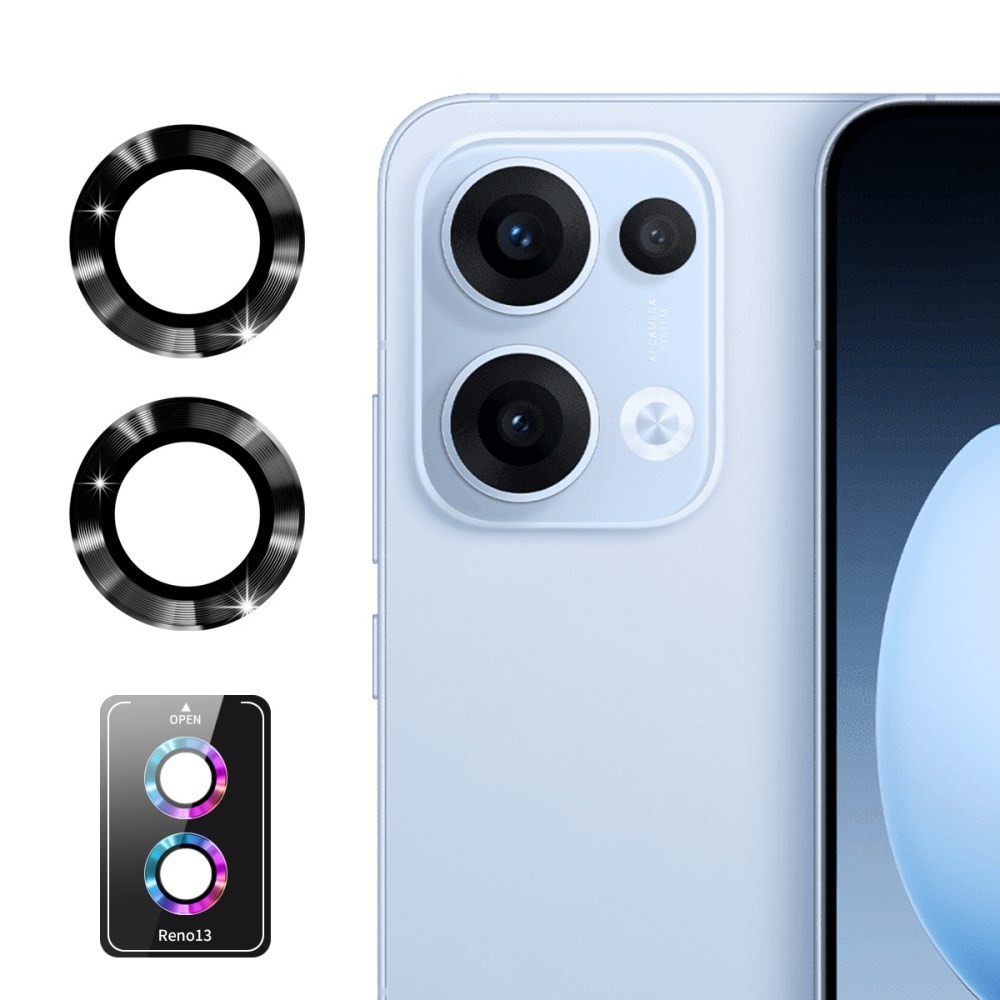 Oppo Reno13 5G ENKAY Κρίκοι Προστασίας για Κάμερα - Lens Protector Rings Black