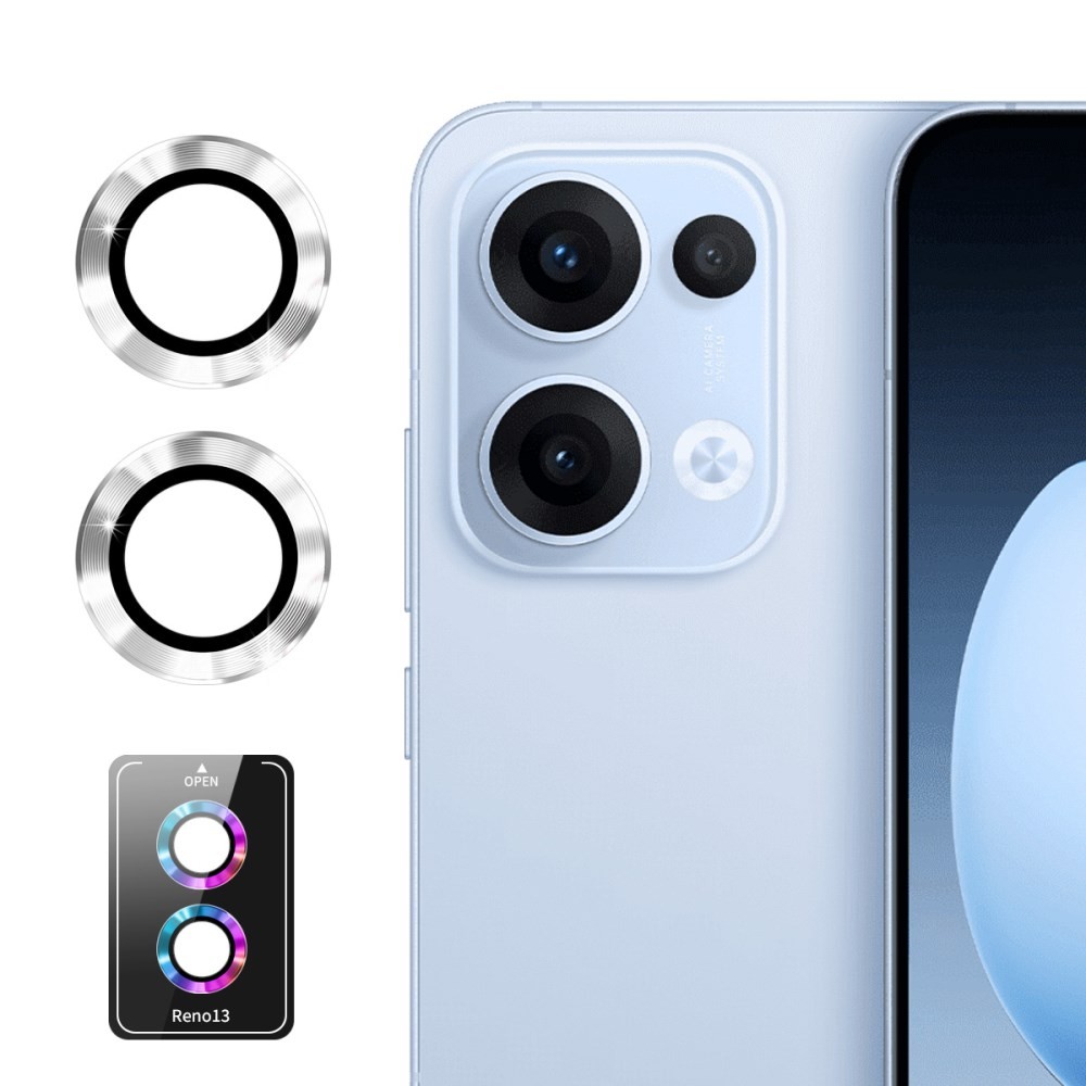 Oppo Reno13 5G ENKAY Κρίκοι Προστασίας για Κάμερα - Lens Protector Rings Silver