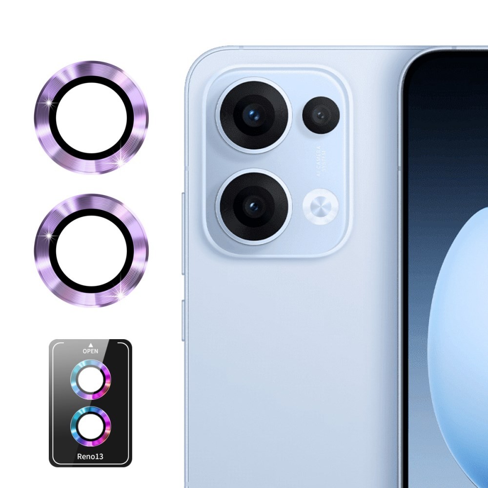 Oppo Reno13 5G ENKAY Κρίκοι Προστασίας για Κάμερα - Lens Protector Rings Purple