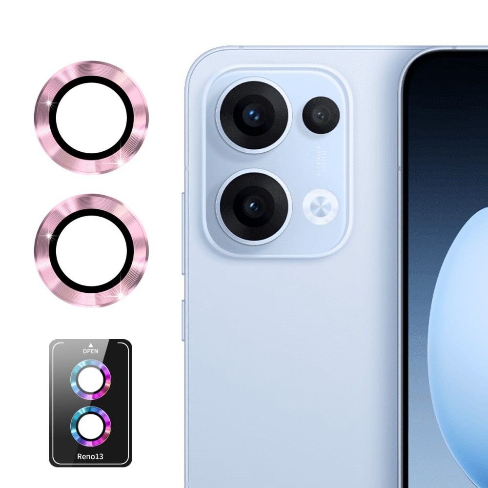 Oppo Reno13 5G ENKAY Κρίκοι Προστασίας για Κάμερα - Lens Protector Rings Pink