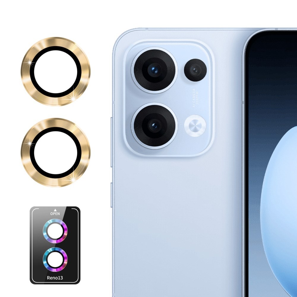 Oppo Reno13 5G ENKAY Κρίκοι Προστασίας για Κάμερα - Lens Protector Rings Gold