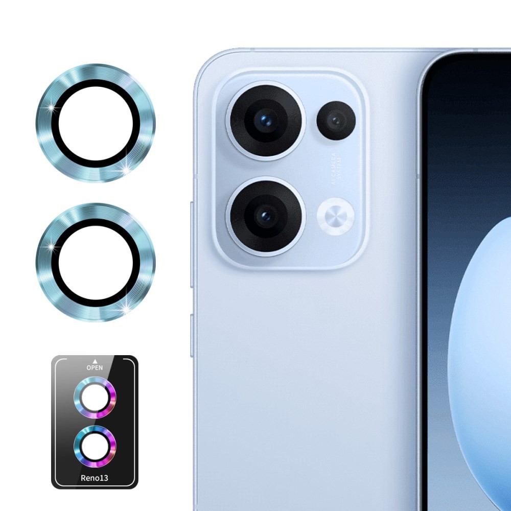 Oppo Reno13 5G ENKAY Κρίκοι Προστασίας για Κάμερα - Lens Protector Rings Light Blue