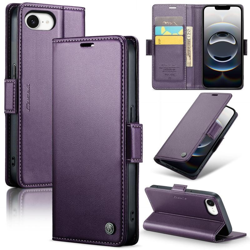 Apple iPhone 16e CaseMe 023 Luminus Θήκη Πορτοφόλι Purple