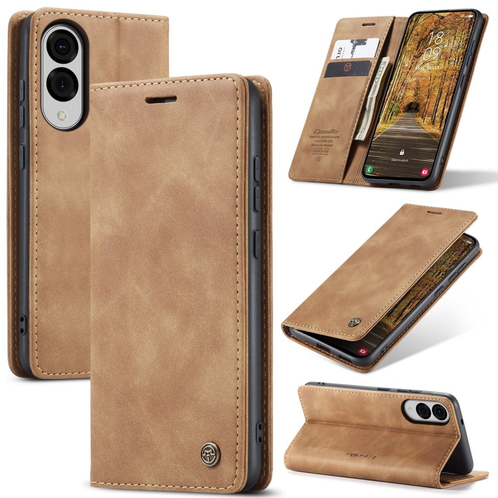 Samsung Galaxy S25 Edge 5G CaseMe 013 Retro Θήκη Βιβλίο Brown