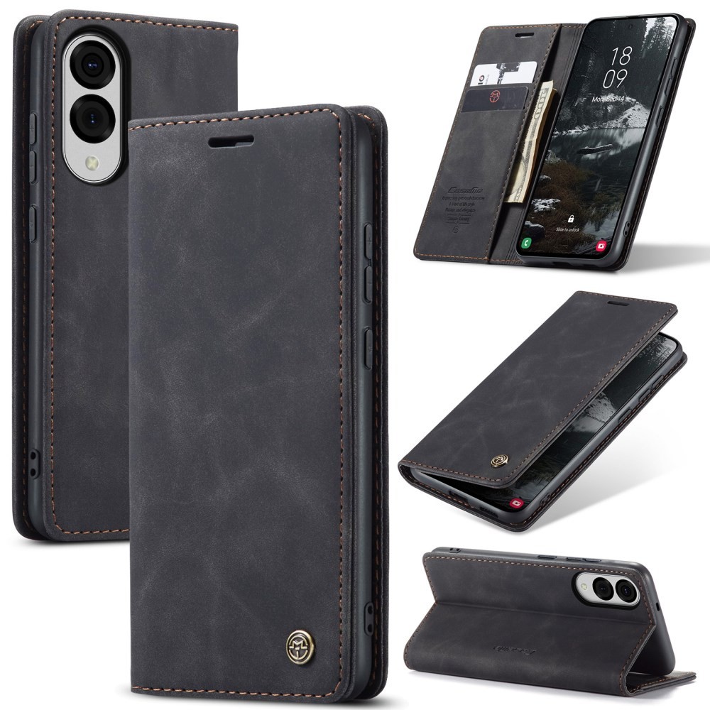 Samsung Galaxy S25 Edge 5G CaseMe 013 Retro Θήκη Βιβλίο Black