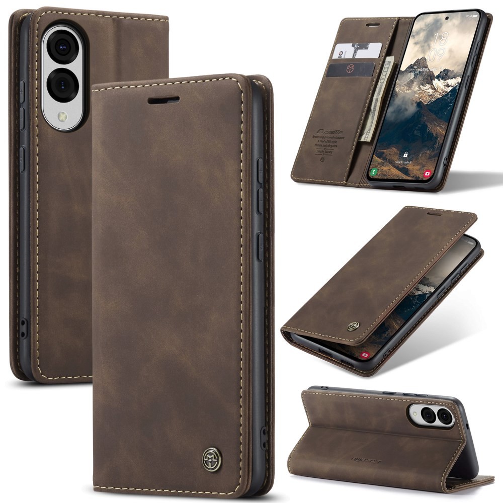 Samsung Galaxy S25 Edge 5G CaseMe 013 Retro Θήκη Βιβλίο Coffee
