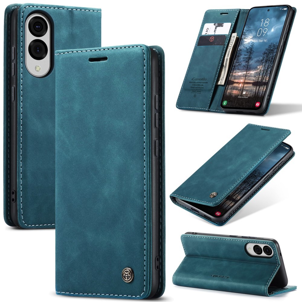Samsung Galaxy S25 Edge 5G CaseMe 013 Retro Θήκη Βιβλίο Green Blue