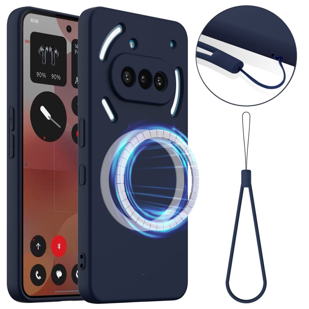 Nothing Phone (3a) MagSafe Solid Color Θήκη Σιλικόνης Dark Blue