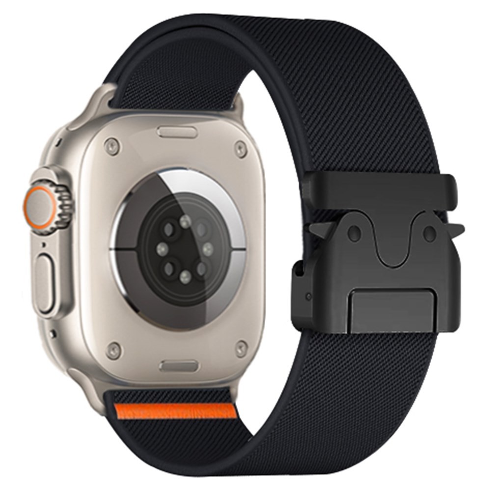 Apple Watch Series 7/8/9/10/11/SE/Ultra /Ultra 2/Ultra 3- 42/44/45/46/49 mm KALEBOL Λουράκι Nylon Black